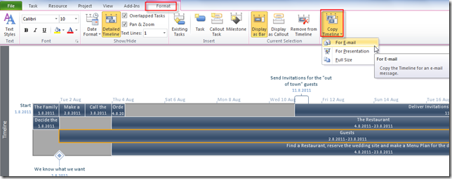 How to export Timeline in MS PROJECT 2010 | Nenad Trajkovski