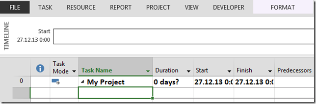 Collapsing the Ribbon in MS PROJECT 2013 | Nenad Trajkovski